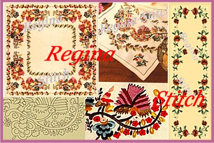 Embroidery  Fabrics Printed Outline